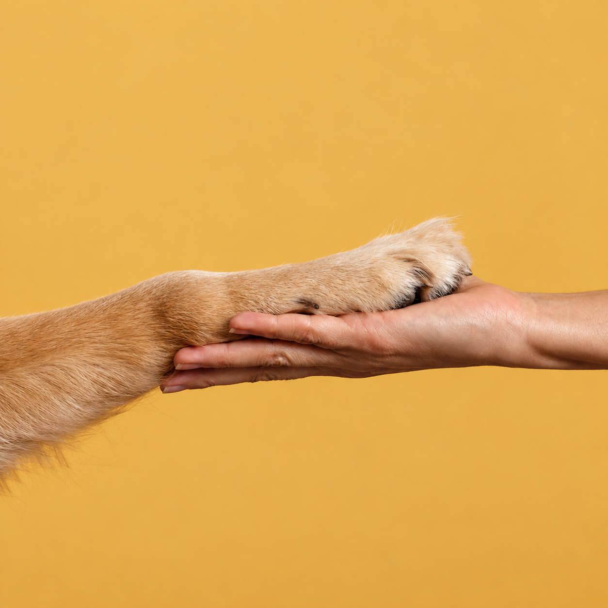 Immagine zampa leone e mano