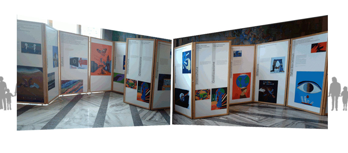 Immagine dei pannelli della mostra