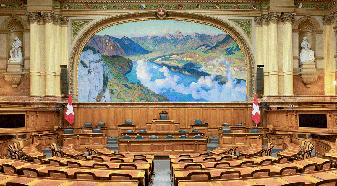 La sala del Consiglio nazionale